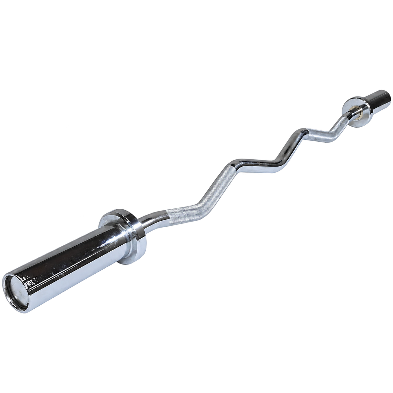 Barra W Olímpica Rolamentada para Musculação 1,20 M Cromada