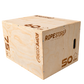 Caixa de Saltos Plyo Box Madeira Naval 50 x 60 x 75 cm Desmontada Com Logo