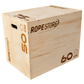 Caixa de Saltos Plyo Box Madeira Naval 50 x 60 x 75 cm Desmontada Com Logo