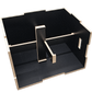 Caixa de Saltos Plyo Box Madeira Naval 50 x 60 x 75 cm Desmontada Com Logo Antiderrapante