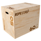 Caixa de Saltos Plyo Box Madeira Naval 50 x 60 x 75 cm Montada Com Logo