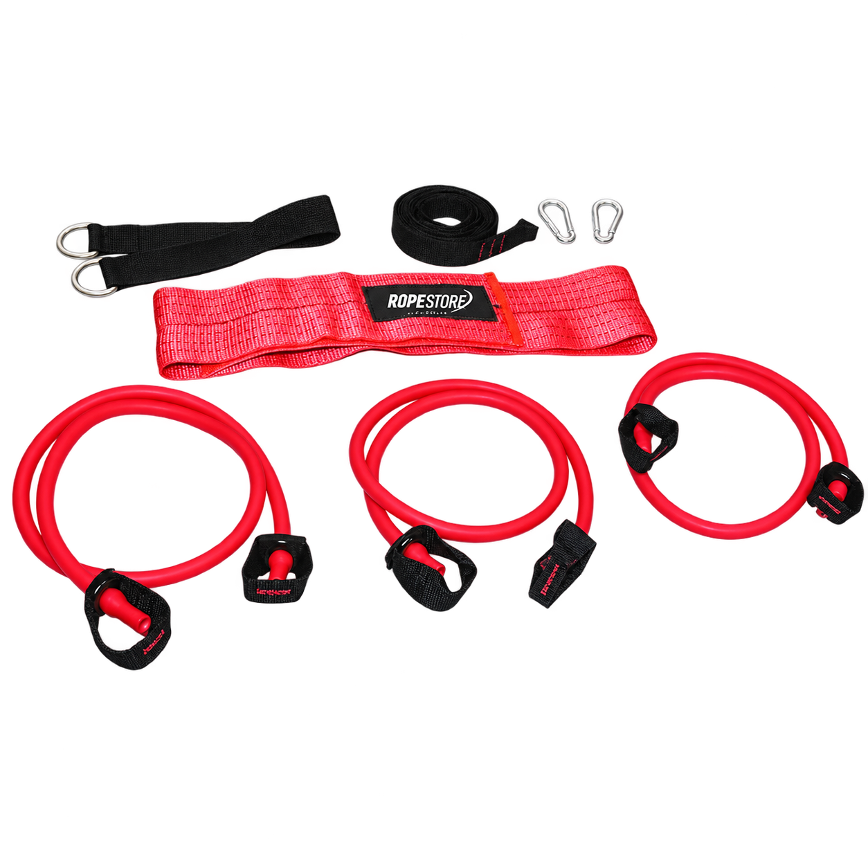 Cinto de Tração 3 Elásticos Vermelho Rope Store