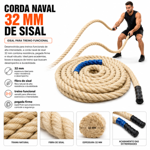 Corda Naval 32mm Sisal Rope Training