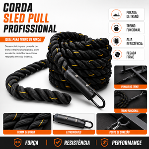 Corda para Sled Pull Profissional para Puxada de Trenó e Treino Funcional