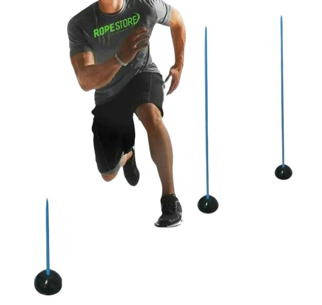 Kit 3 Estacas Para Treinamento De Agilidade e Circuito Azul - Rope Store #