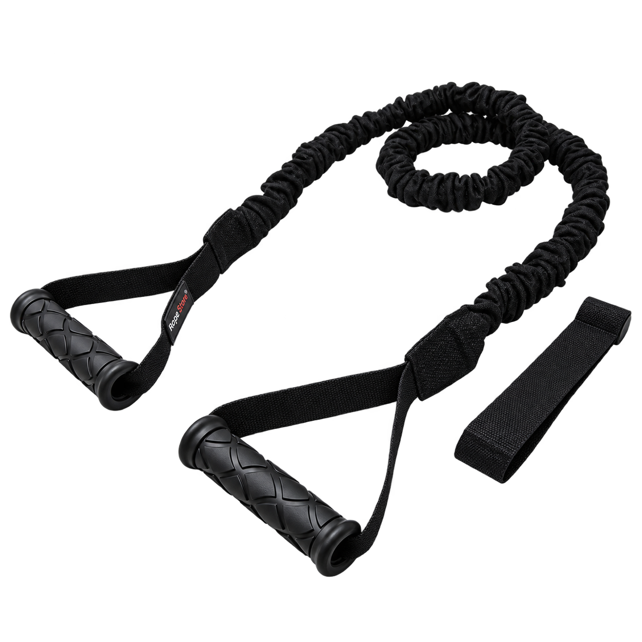 Extensor Elástico Com Manoplas Revestido 1,50 mt Tensão Forte Preto
