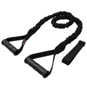 Extensor Elástico Com Manoplas Revestido 1,50 mt Tensão Forte Preto