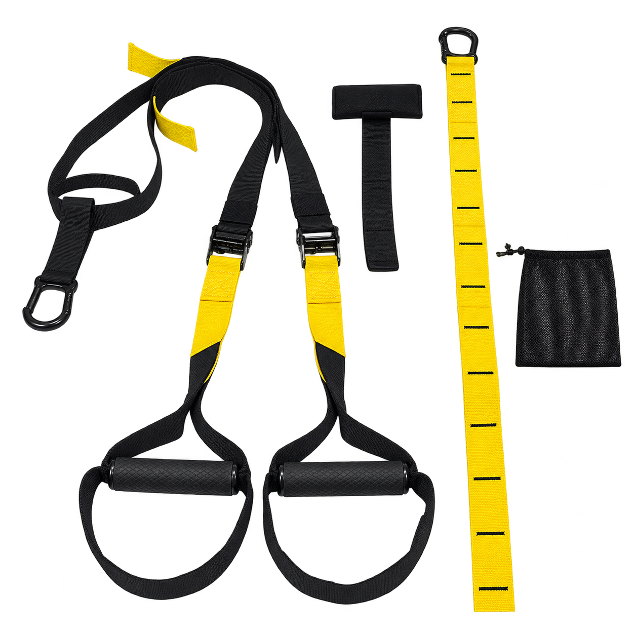 Fita de Suspensão Tipo TRX Amarelo X Preto