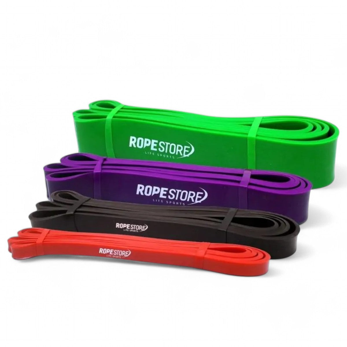 Forte Rope Kit 4 Super Band Rope Store Elásticos Extra Leve, Leve, Médio e Forte
