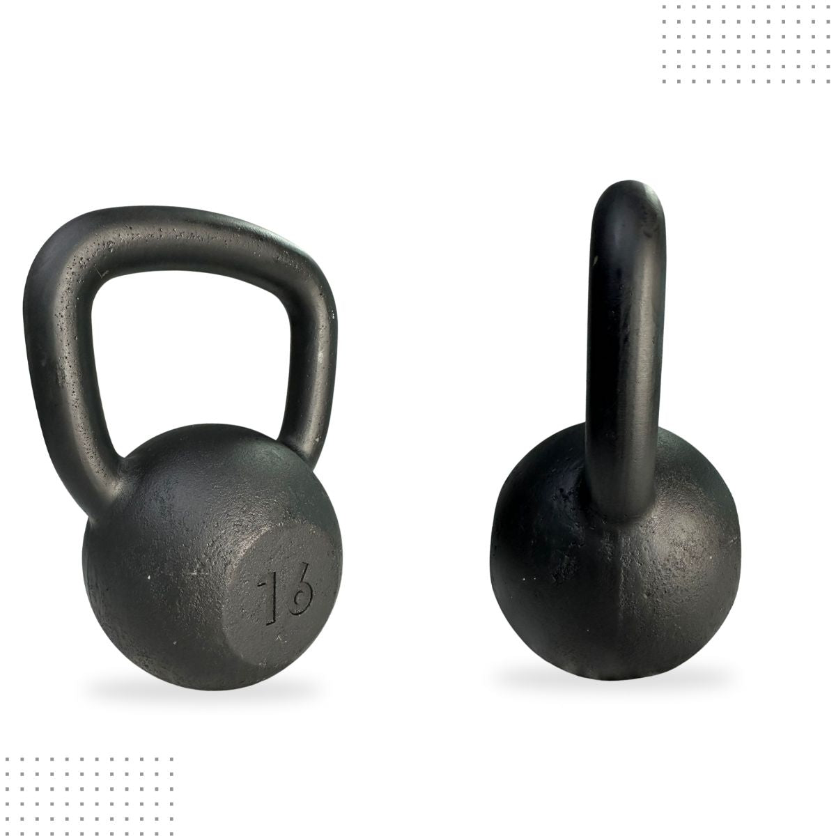 Kettlebell Pintado Ferro Fundido Preto - Rope Store #