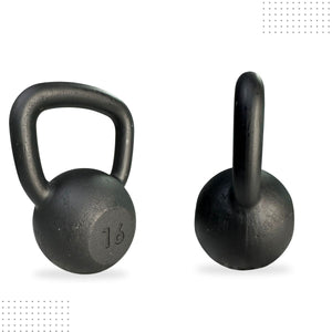 Kettlebell Pintado Ferro Fundido Preto - Rope Store #