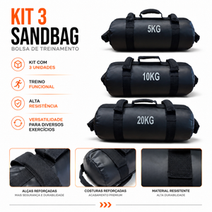 Kit 3 Sandbag Bolsa de Treinamento
