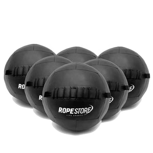 Kit 6 Bolas Wall Ball 10,12,14,16,18,20 Libras Preta - Rope Store #