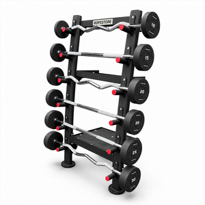 Kit Barras Montadas 10 a 30kg Reta e W com Expositor Multifuncional