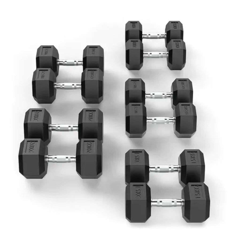 Kit Halteres Sextavados 10 a 20 kg Par - Rope Store #