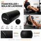 Kit Foam Roller Rolo de Massagem 30cm + Lacrosse Ball