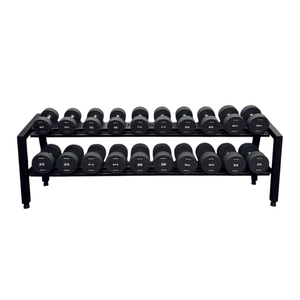 Kit Halteres Dumbbell Rubber Proline 12,5 a 35 kg com Suporte Grande