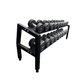 Kit Halteres Dumbbell Rubber Proline 12,5 a 35 kg com Suporte Grande