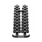 Kit de Halteres Sextavados com Suporte Vertical para 10 Pares – Rope Store