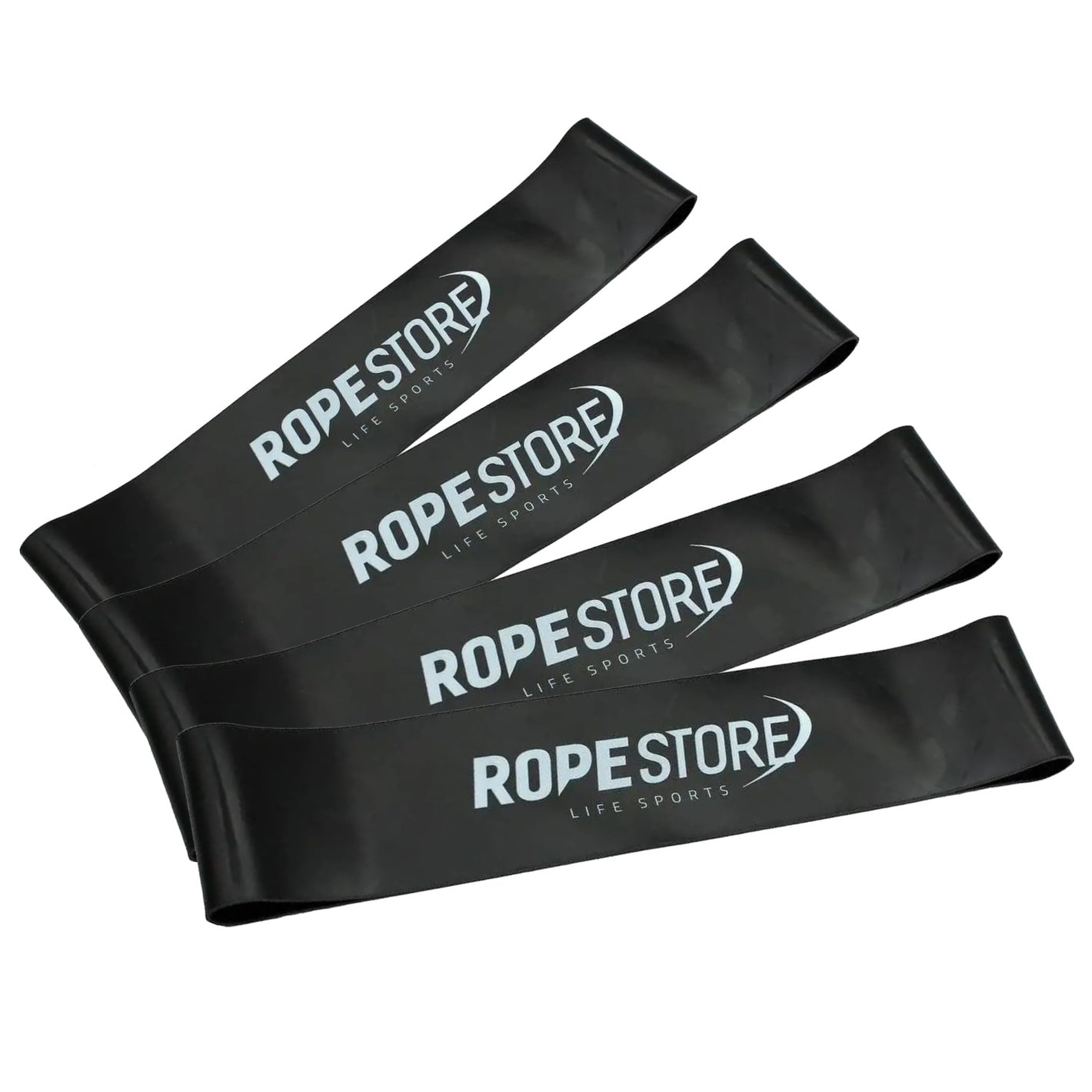Kit Mini Bands Tensão Extra Forte Preta 4 Unidades