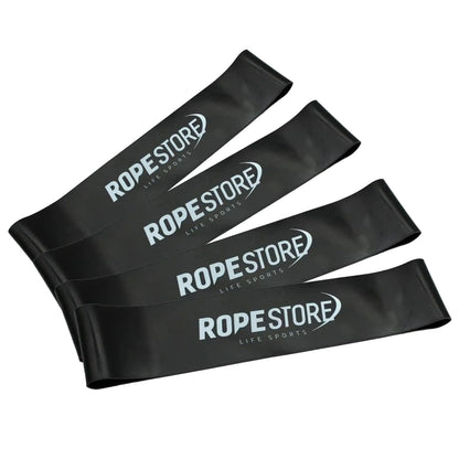 Kit Mini Bands Tensão Extra Forte Preta 4 Unidades