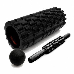 Kit miofacial Rolo de Massagem, Bastão e Lacrosse Ball