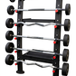 Kit Barras Montadas 10 a 30kg Reta e W com Expositor Multifuncional