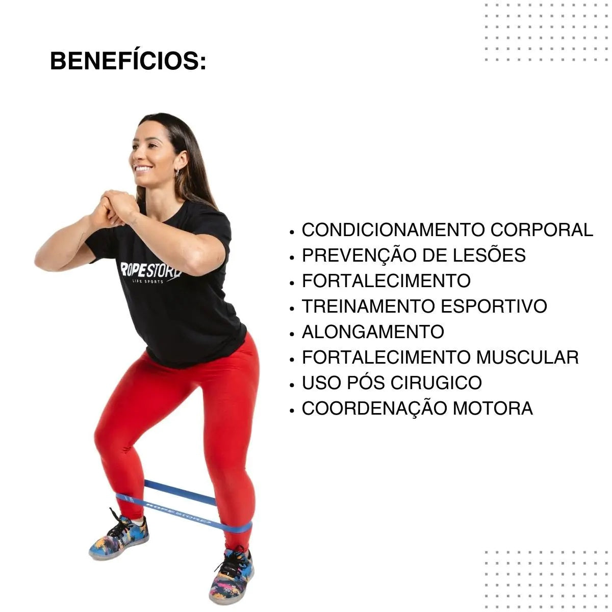 Kit Mini Bands Tensão Extra Forte Preta Rope Store 3 Unidades - Rope Store #