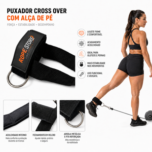 Puxador Cross Over com Alça de Pé