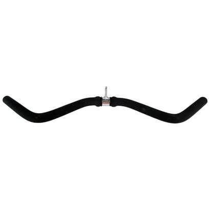 Puxador Curvo Duplo 70 cm Revestido Preto Maciço com Giro - Rope Store #