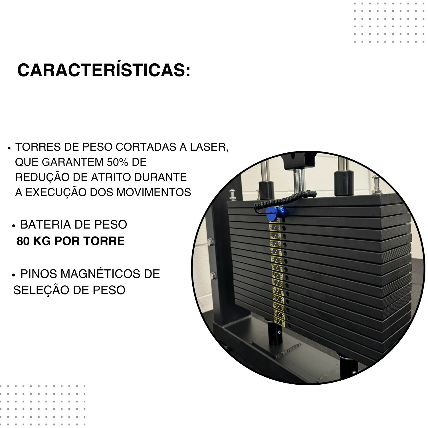 Rack Multifuncional com Smith Machine 80kg | 3 em 1 Linha Hard