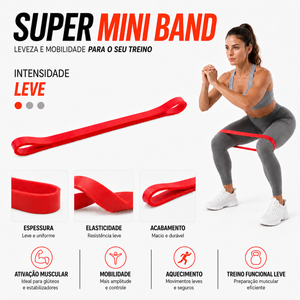 Super Mini Bands Tensão Leve 1.3 Vermelho Arzur Fitness