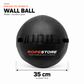Wall Ball Preto - Escolha o Peso
