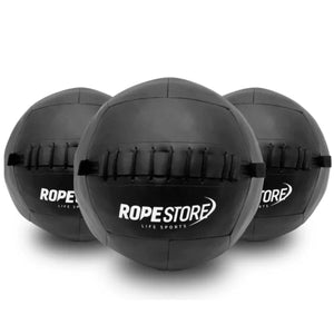 Kit 3 Bolas Wall Ball 6, 8, 10 Libras Preta - Rope Store #