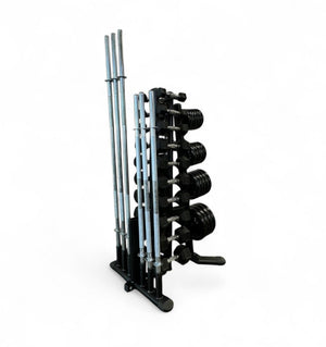 Suporte de Anilhas, Barras e Halter Vertical Standard 3 em 1