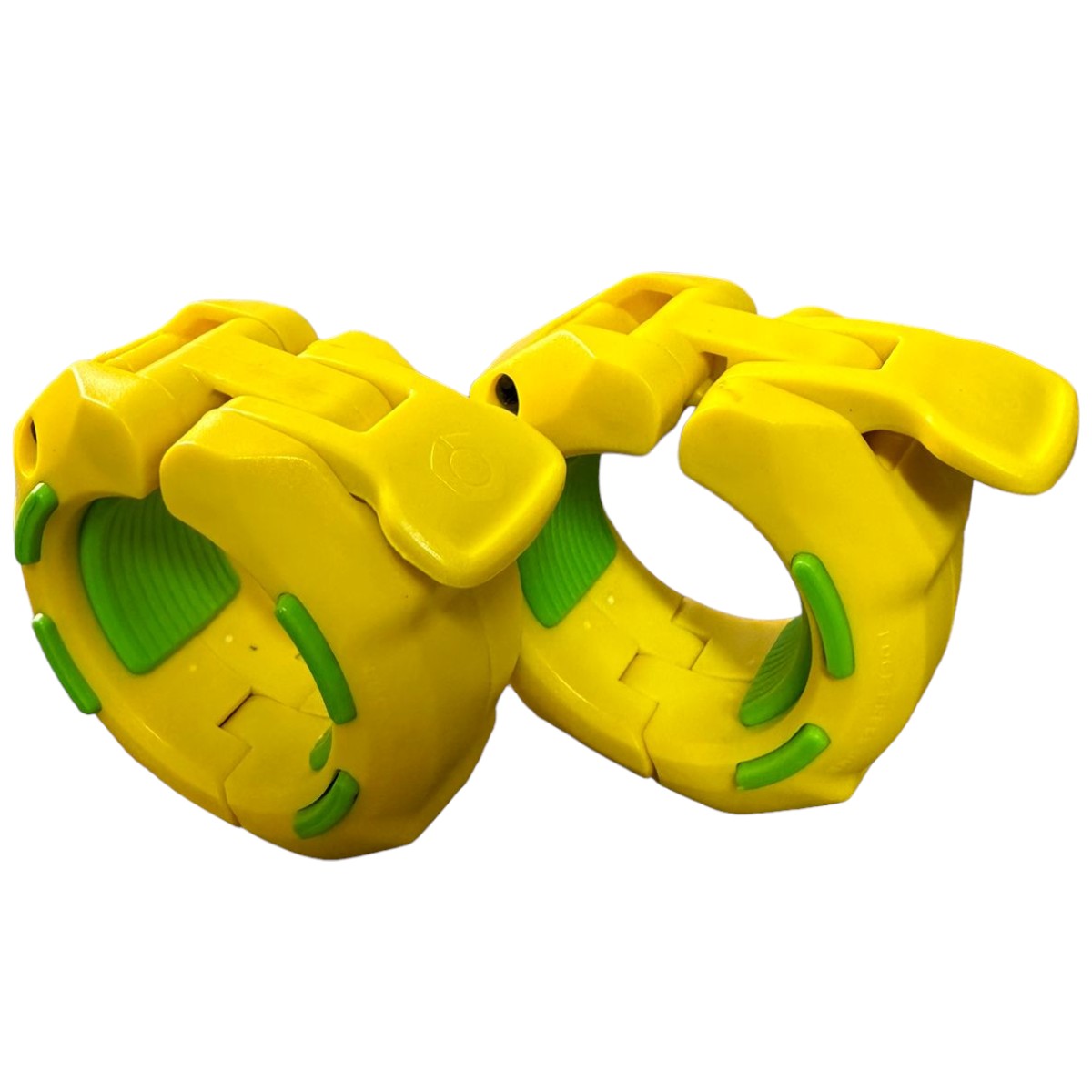 PRESILHA PARA BARRA OLÍMPICA LOCK PRESS AMARELO E VERDE ROPE STORE