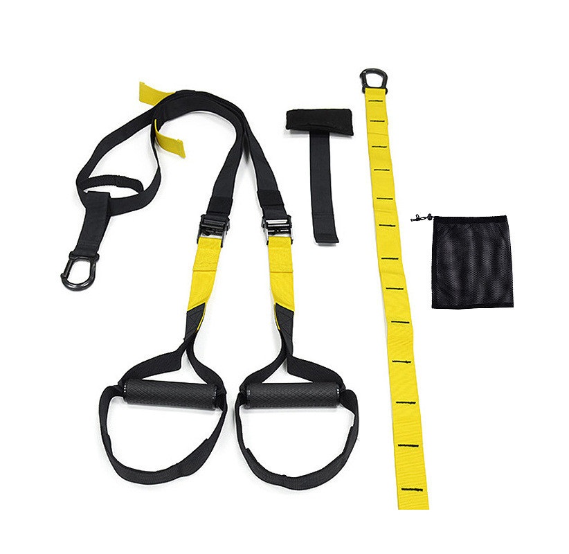 Fita de Suspensão Tipo TRX Amarelo X Preto Rope Store